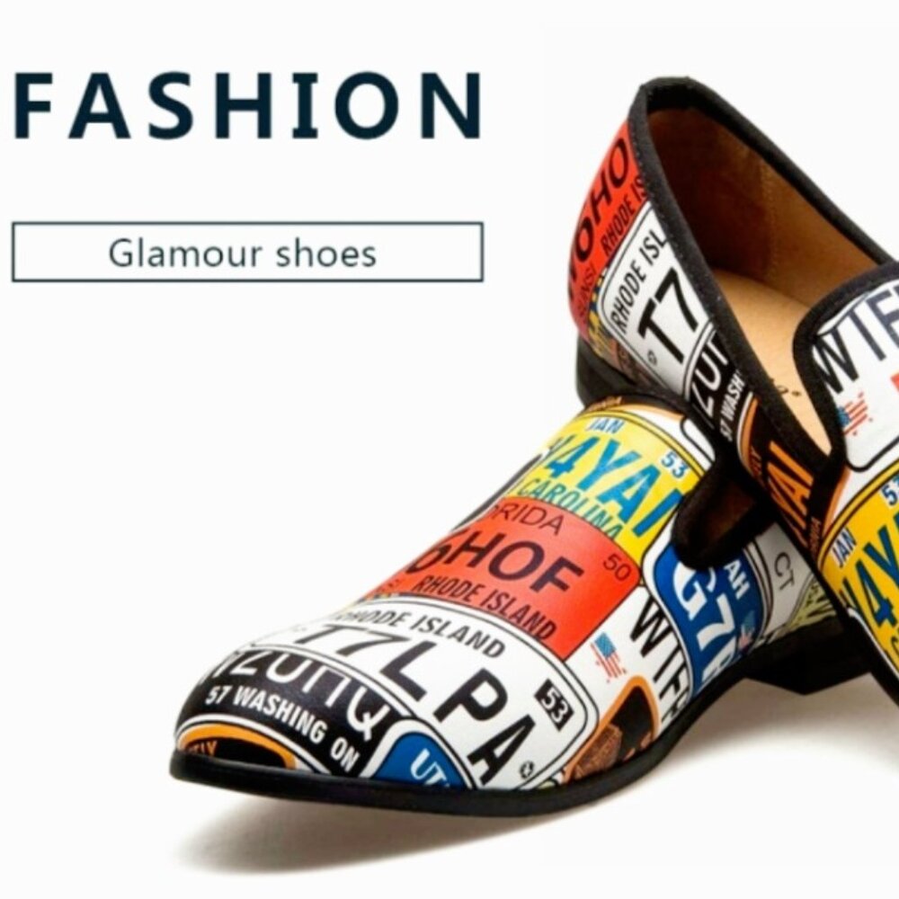 MeiJiaNa~ U.S. License Plate, Fashion- Loafer, Slip-On Shoes- Size 10- B09C3L711 - Picture 10 of 17